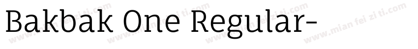 Bakbak One Regular字体转换